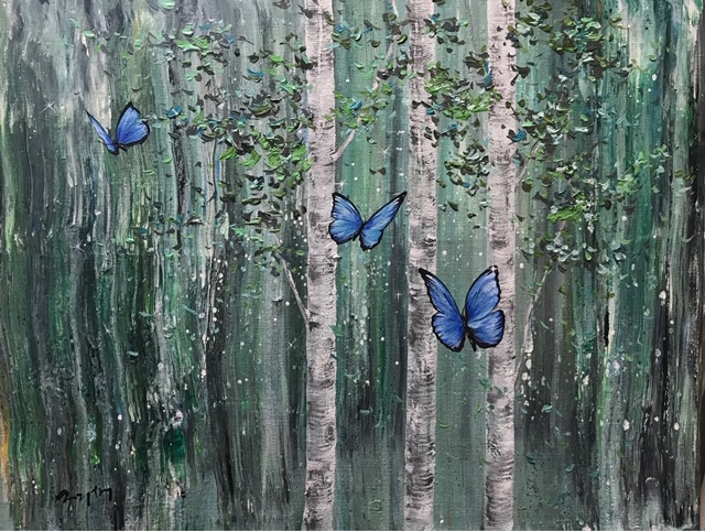 Fly in, Blue butterfly
